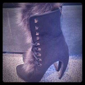 Walter Steiger Calf Suede Rabbit Fur Boots